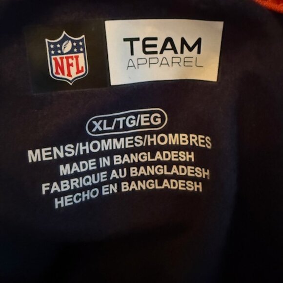 Men's NFL Team Chicago Bears Navy Performance Pullover Hoodie Sweatshirt-X-Large - Picture 5 of 5